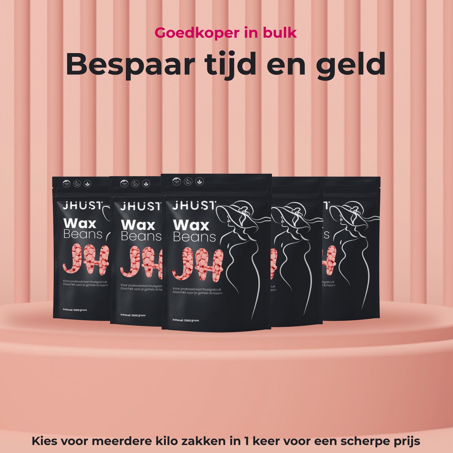 100% Rose Natuurlijke Wax Beans