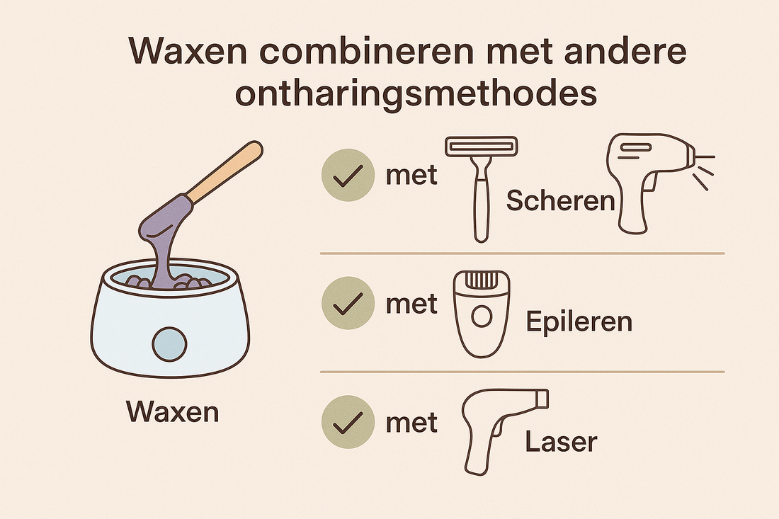 Waxen combineren met andere ontharingsmethodes