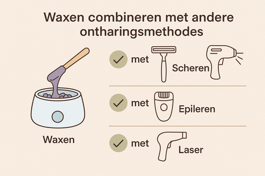 Waxen combineren met andere ontharingsmethodes