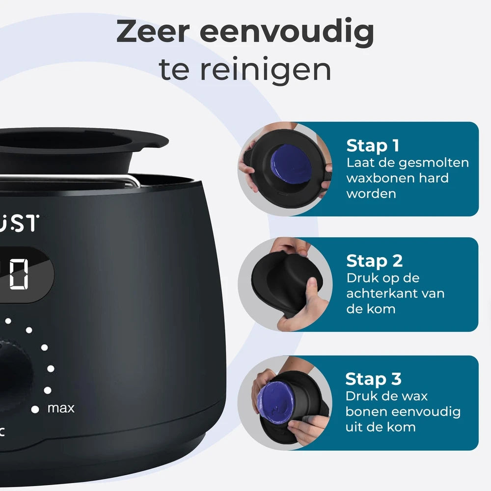 JHust® Professionele Wax Apparaat Set – Zwart