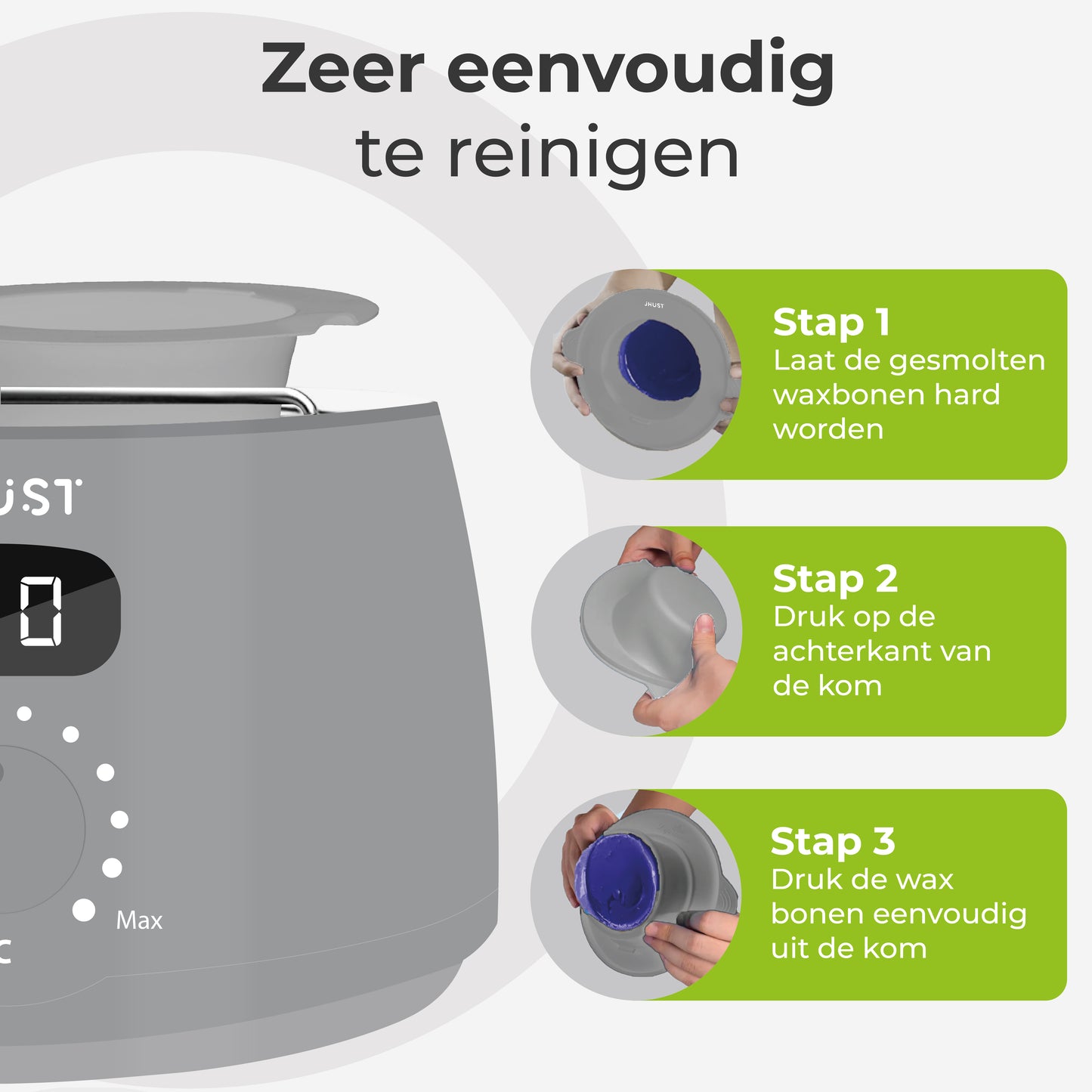 Complete wax set met siliconen spatels en bowl