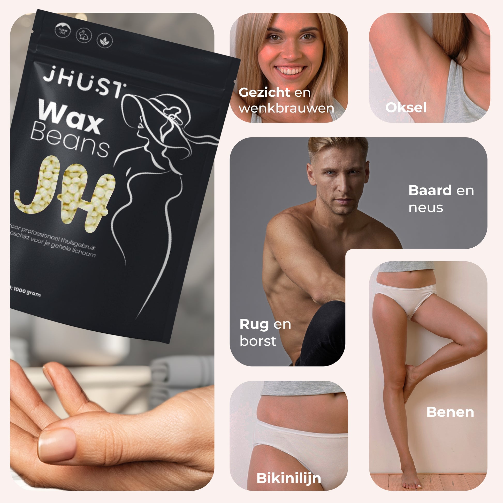 JHus Wax Korrels Coconut 1KG