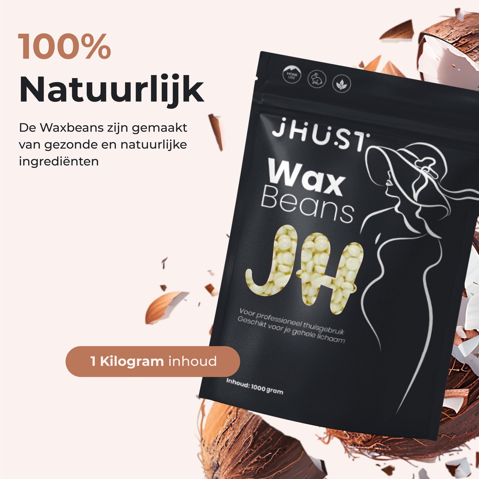 JHust Wax Bonen Coconut 1KG