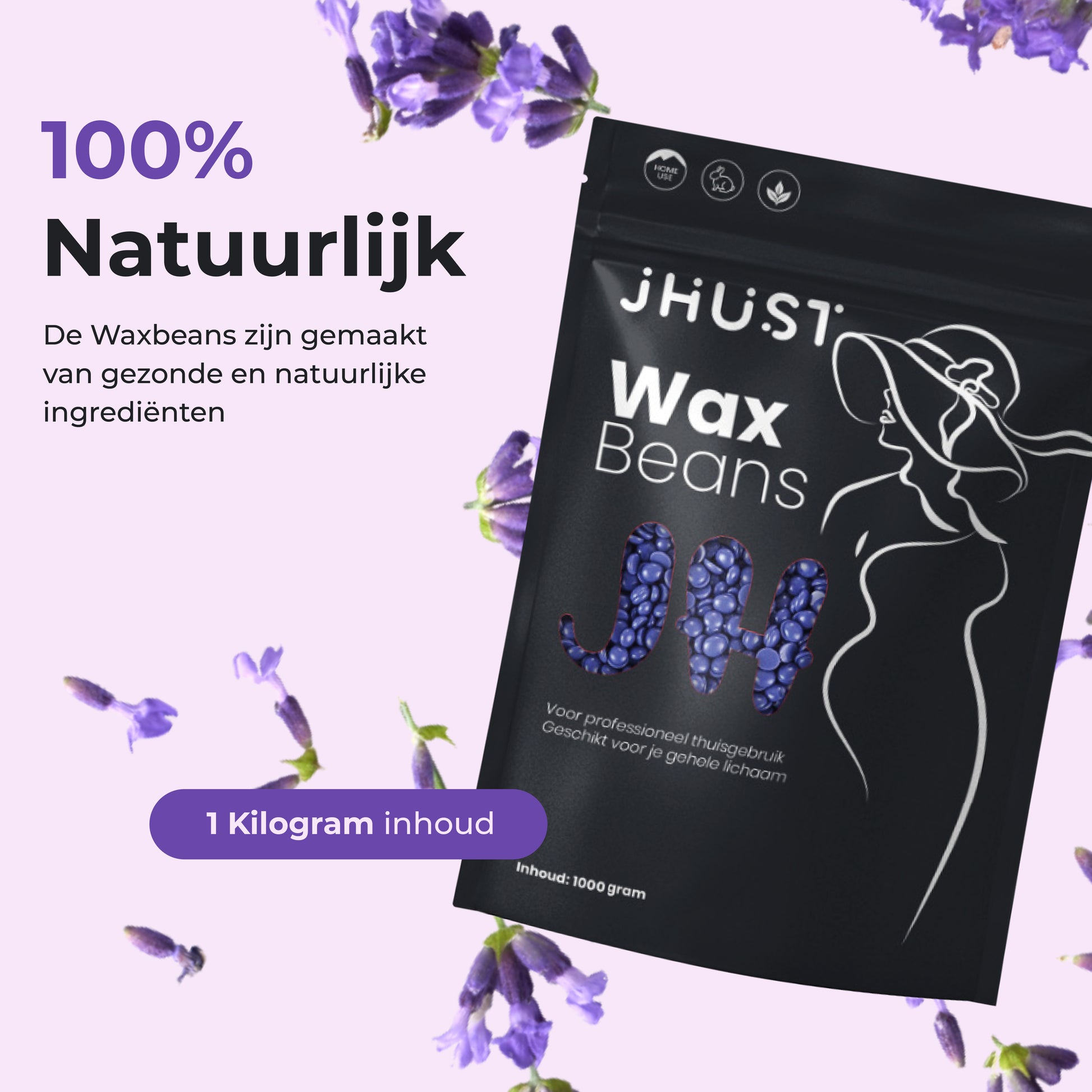 JHust Wax Bonen Lavendel 1KG