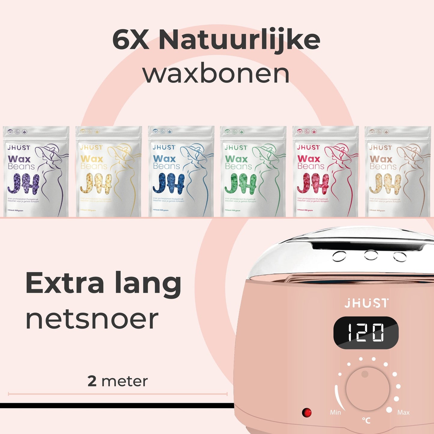 Ontharings apparaat met wax beans