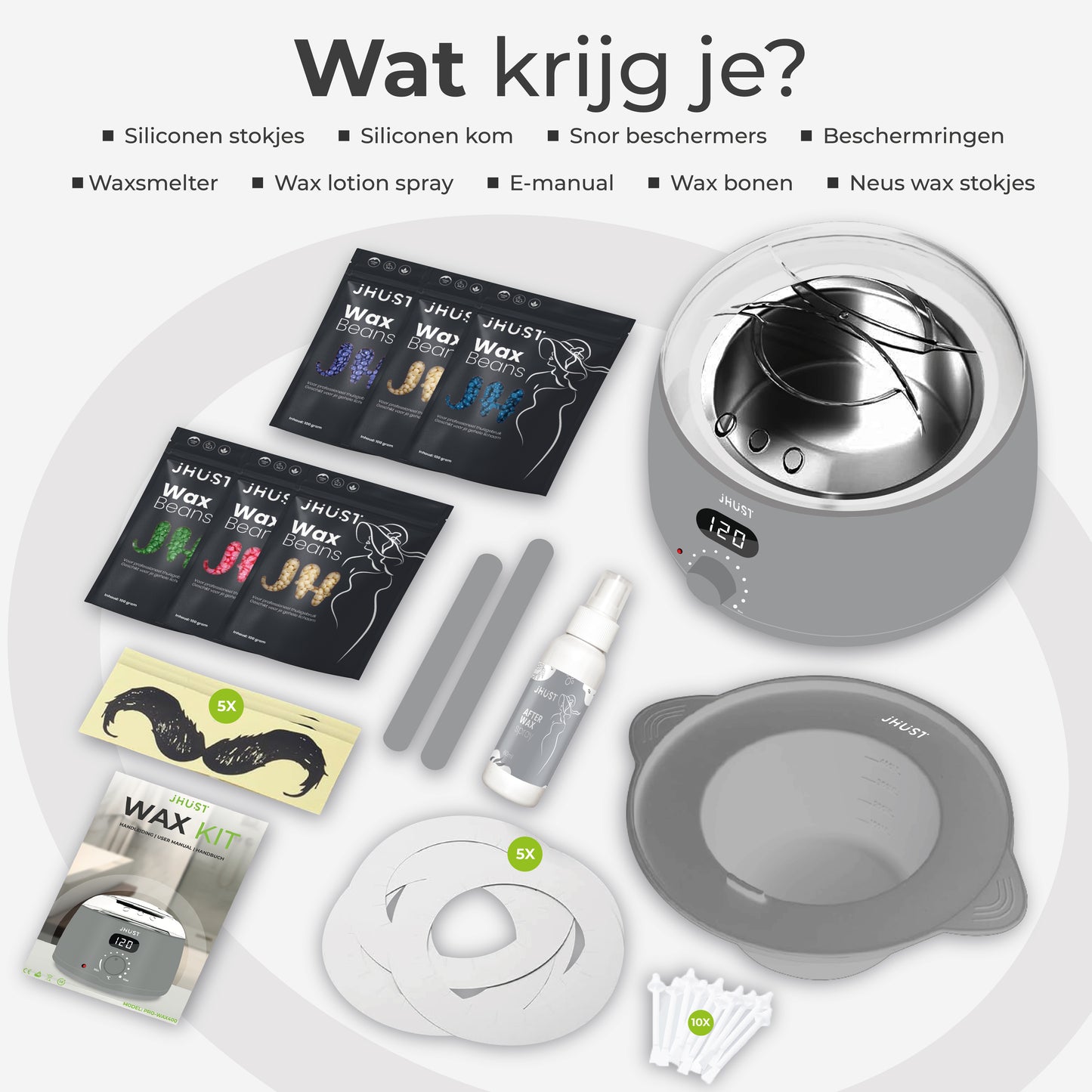 JHust wax apparaat verwarmt waxbonen snel en gelijkmatig, zodat je direct een zijdezachte huid kunt krijgen zonder naar de salon te gaan.